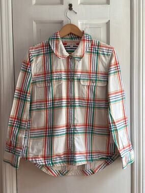 Molly Yeh Multicolor Plaid Flannel Button Down Shirt Medium